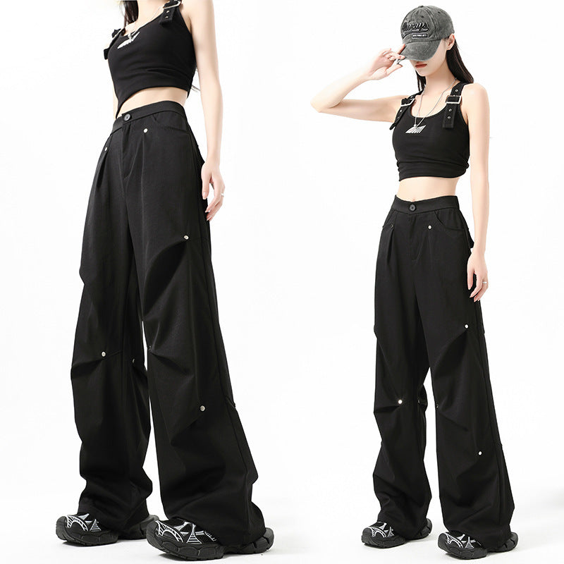 Stylish Rivet Design Casual Pants for Trendy Women